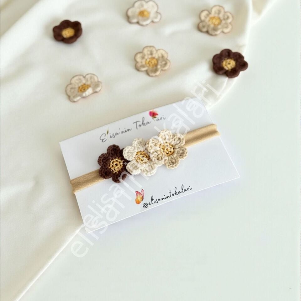 El Yapımı Vintage Çiçekli Bebek Kafa Bandı | Yumuşak & Esnek Tasarım